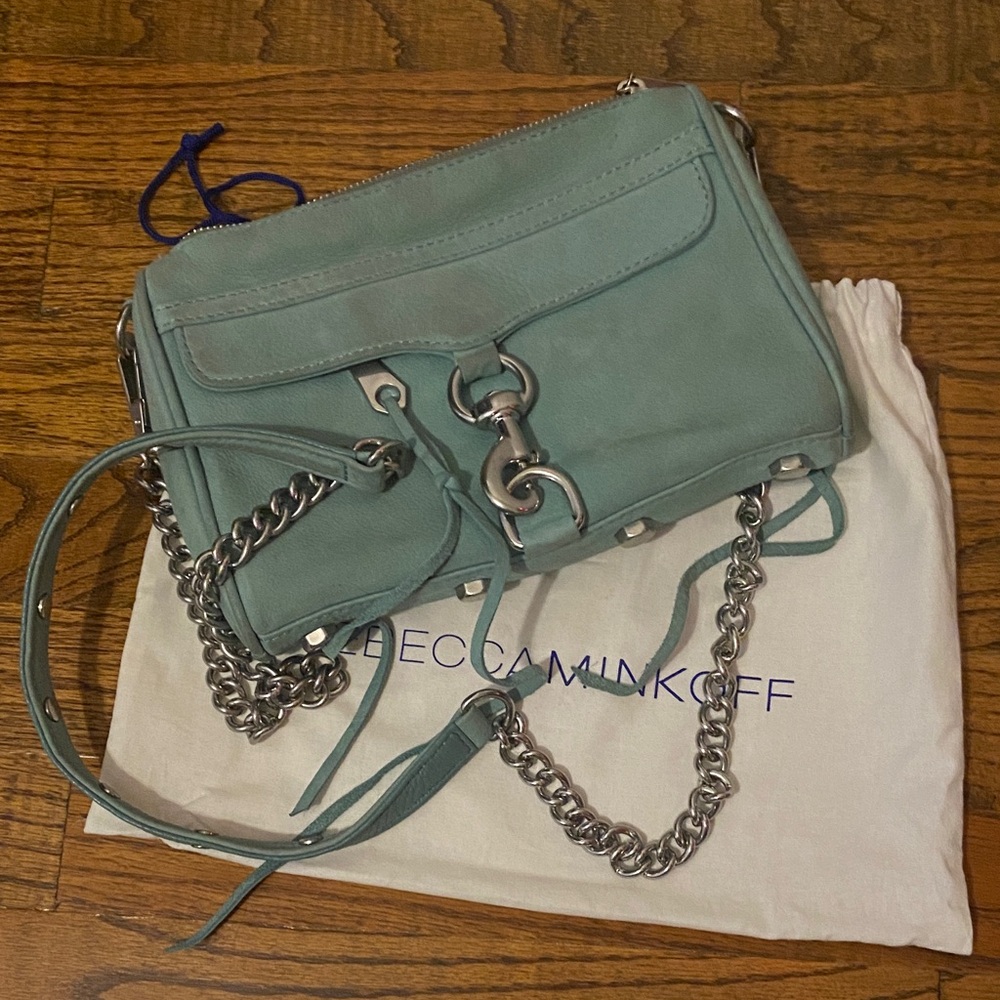 Rebecca Minkoff Teal Leather Crossbody Bag - Picture 5 of 5